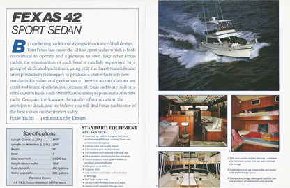 Mikelson Fexas 42 Sport Sedan Brochure