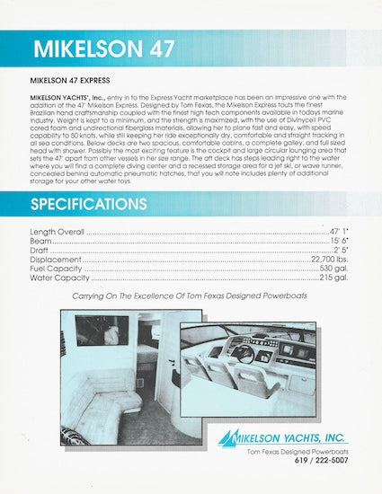 Mikelson 47 Brochure