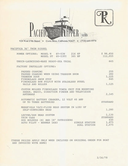 Pacifica 36 Brochure