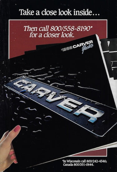 Carver 1988 Poster Brochure