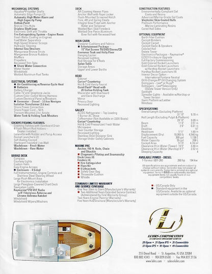 Luhrs 28 Open Brochure