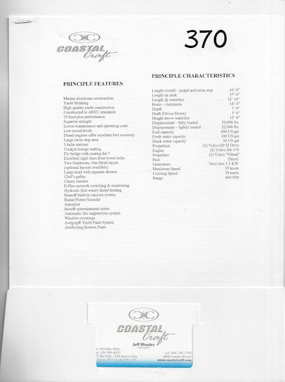 Coastal Craft 370 Brochure