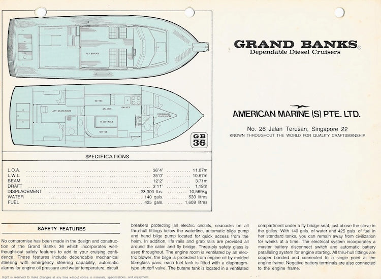 Grand Banks 36 Brochure