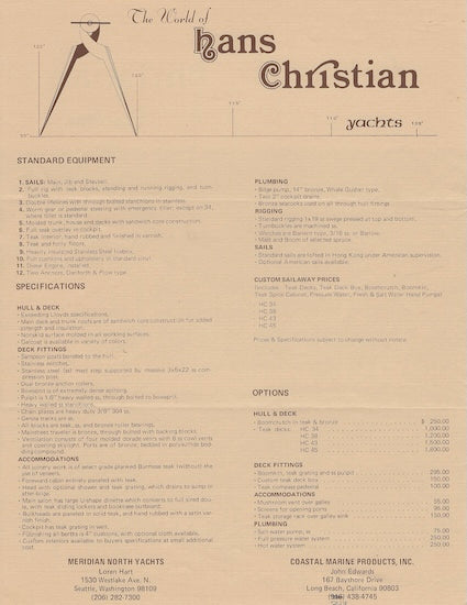 Hans Christian 1970s Digital Brochure
