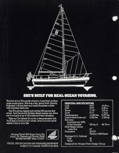 Morgan 33 Out Island Brochure