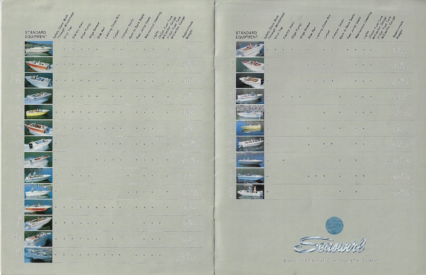 Seaswirl 1982 Brochure