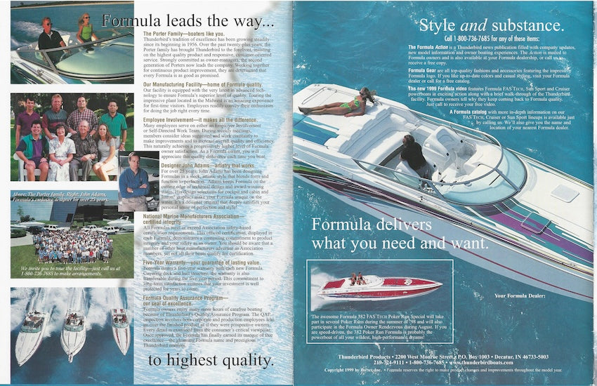 Formula 1999 Poster Brochure