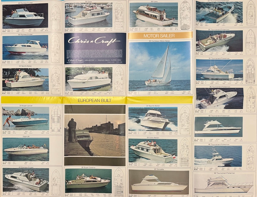 Chris Craft 1974 Poster Brochure