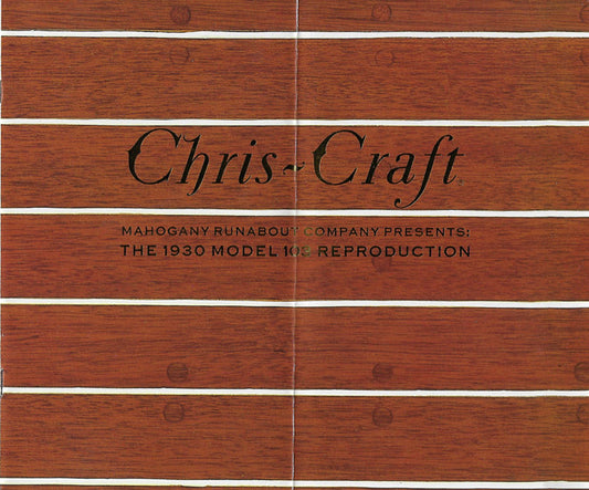 Chris Craft 1930 Ruanbout Model 103 Reproduction Brochure