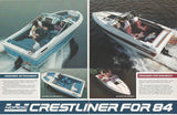 Crestliner 1984 Sport Fiberglass Boats Poster Brochure