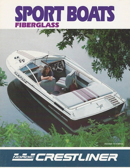 Crestliner 1984 Sport Fiberglass Boats Poster Brochure