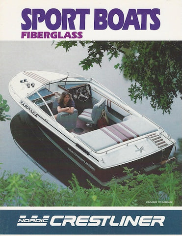 Crestliner 1984 Sport Fiberglass Boats Poster Brochure