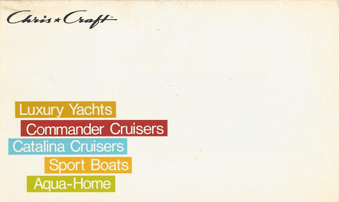 Chris Craft 1971 Poster Brochure