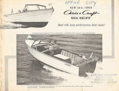 Chris Craft Sea Skiff 18 Open Specification Brochure