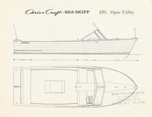 Chris Craft Sea Skiff 27 Open Specification Brochure