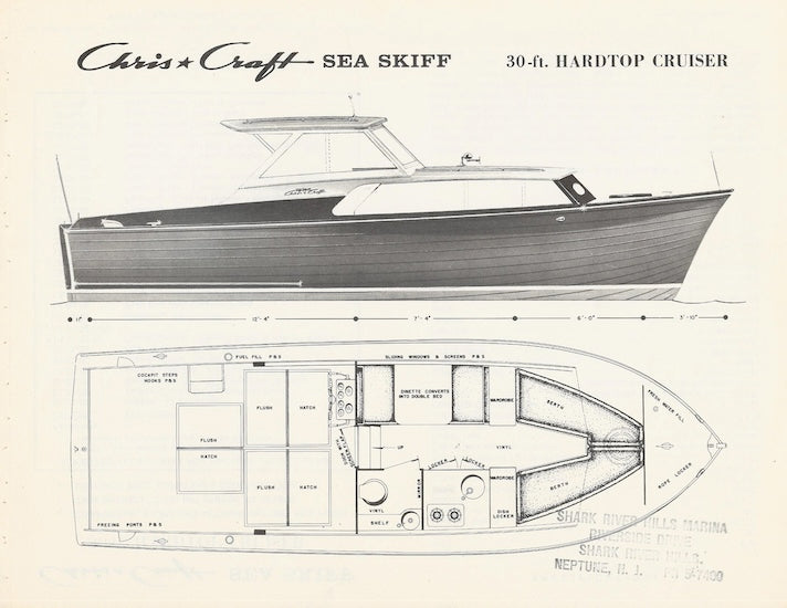 Chris Craft Sea Skiff 30 Express Cruiser Specification Brochure