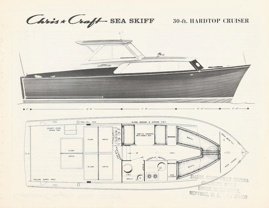 Chris Craft Sea Skiff 30 Express Cruiser Specification Brochure