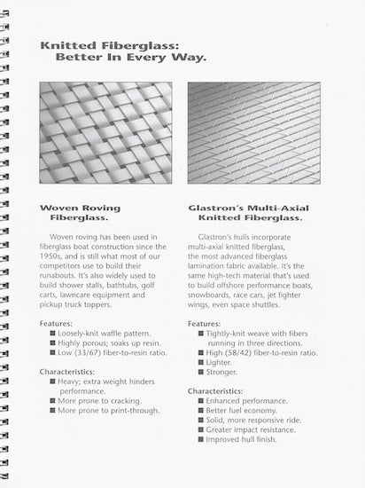 Glastron 2002 Comparison Brochure