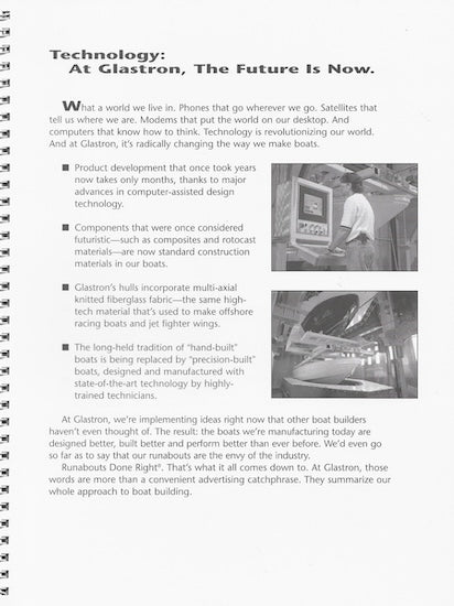 Glastron 2002 Comparison Brochure