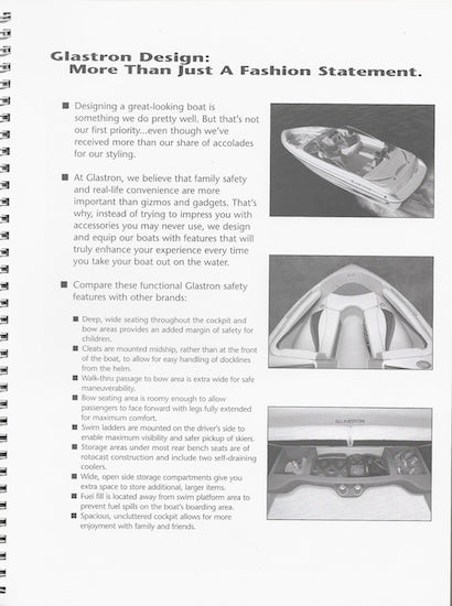 Glastron 2002 Comparison Brochure