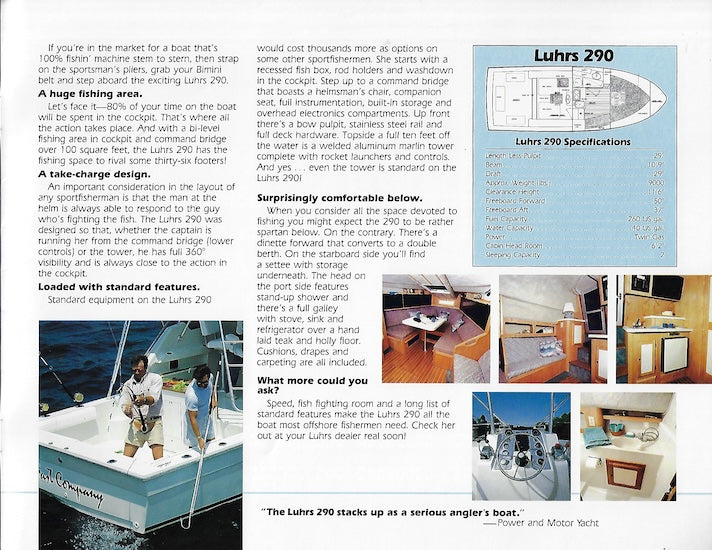 Luhrs 1987 Brochure