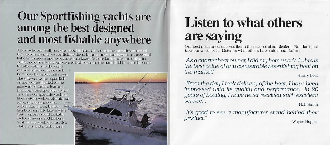 Luhrs 1992 Poster Brochure
