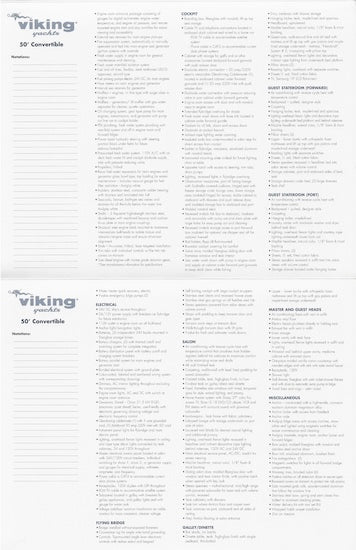 Viking 50 Convertible Specification Brochure