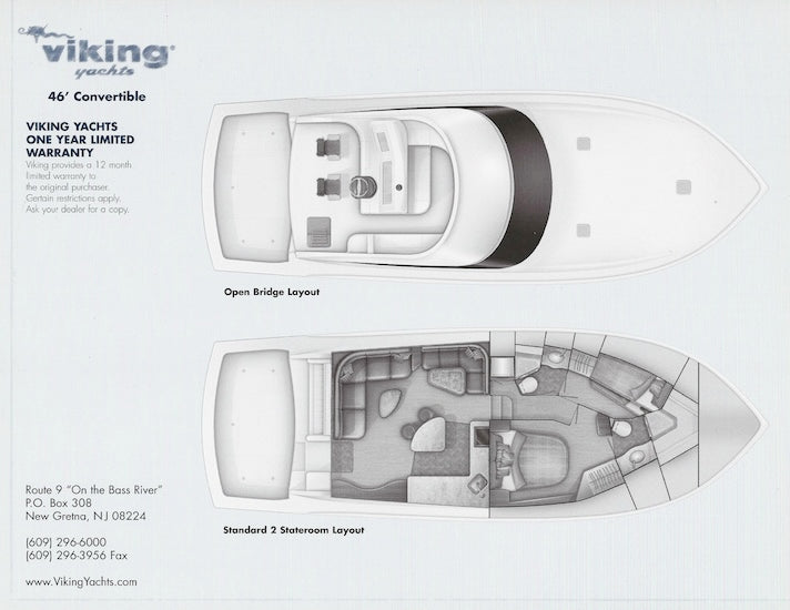 Viking 46 Convertible Specification Brochure