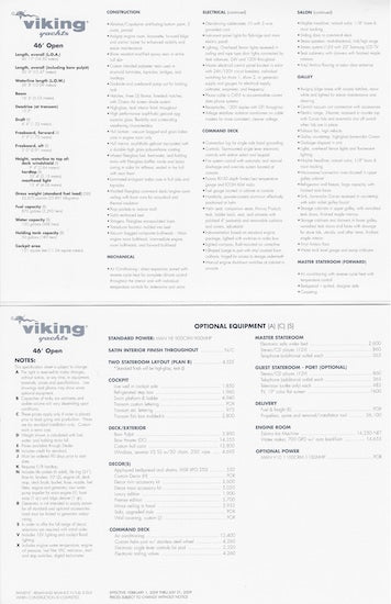 Viking 46 Open Specification Brochure