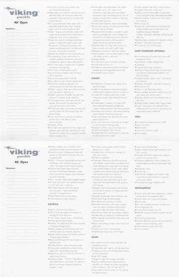 Viking 46 Open Specification Brochure