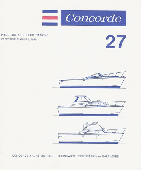 Concorde 27 Series Specification Brochure