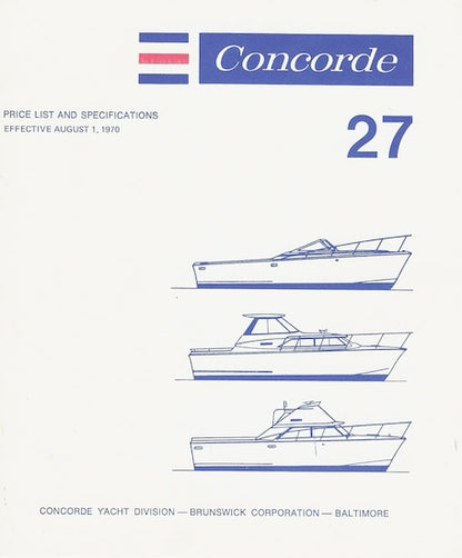 Concorde 27 Series Specification Brochure