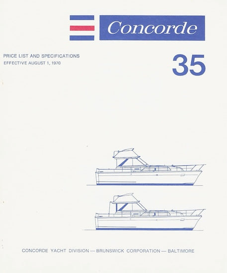 Concorde 35 Series Specification Brochure