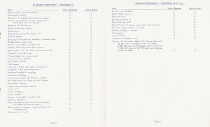 Concorde 35 Series Specification Brochure