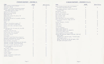 Concorde 40 Series Specification Brochure