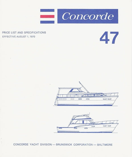 Concorde 47 Series Specification Brochure
