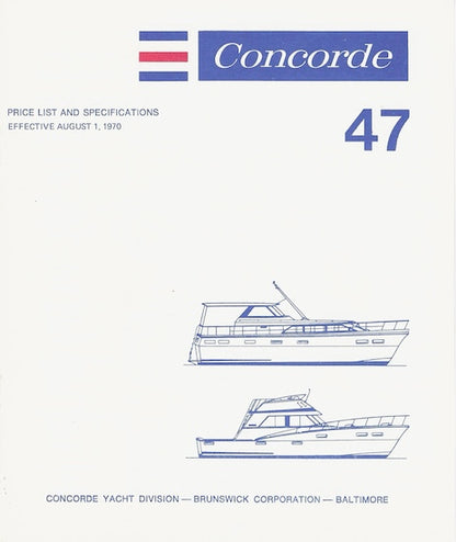 Concorde 47 Series Specification Brochure