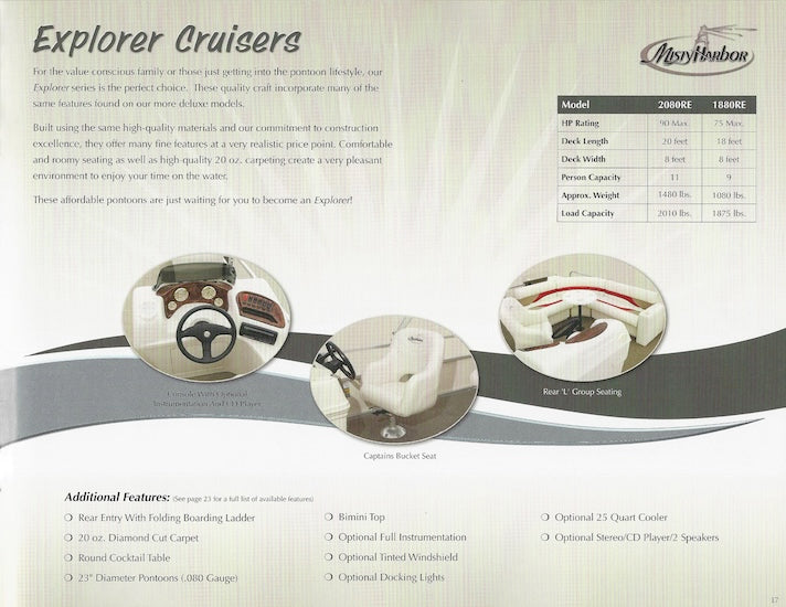 Misty Harbor 2009 Pontoon Brochure