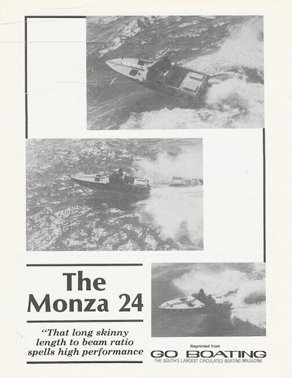 Monza 24 Go Boating Magazine Reprint Brochure