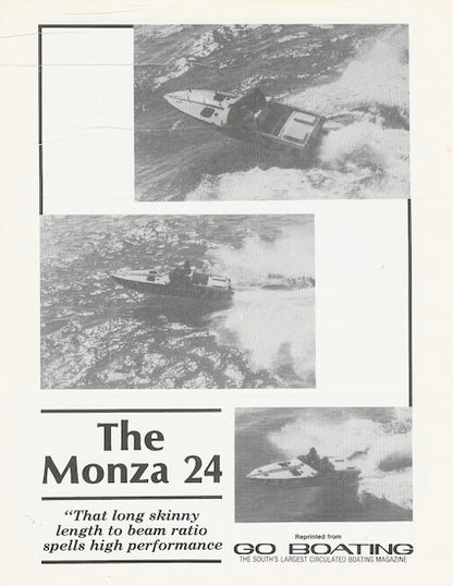 Monza 24 Go Boating Magazine Reprint Brochure