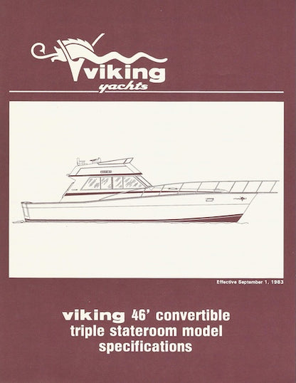 Viking 46 Convertible Triple Stateroom Specification Brochure