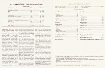 Viking 46 Convertible Triple Stateroom Specification Brochure