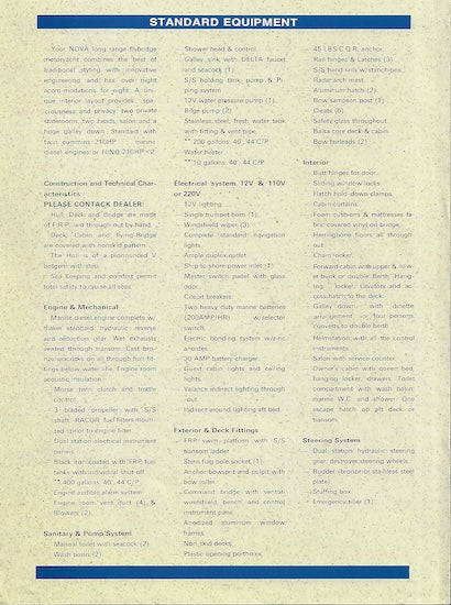 Nova 40 Sundeck Brochure