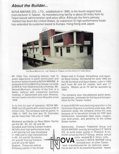 Nova Embassy Yachts Brochure