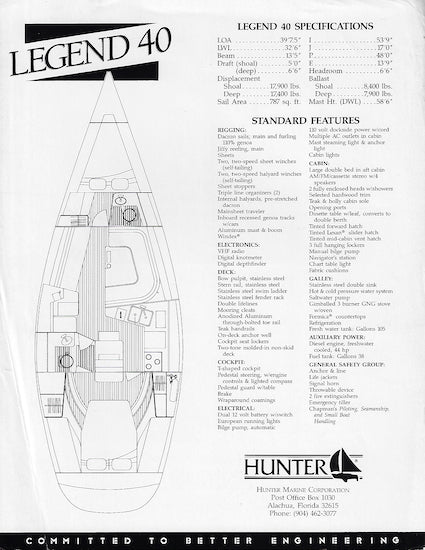 Hunter 40 Brochure