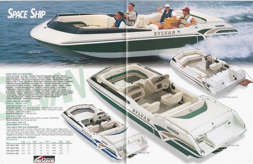 Sylvan 1996 Fiberglass & Pontoon Brochure SailInfo I