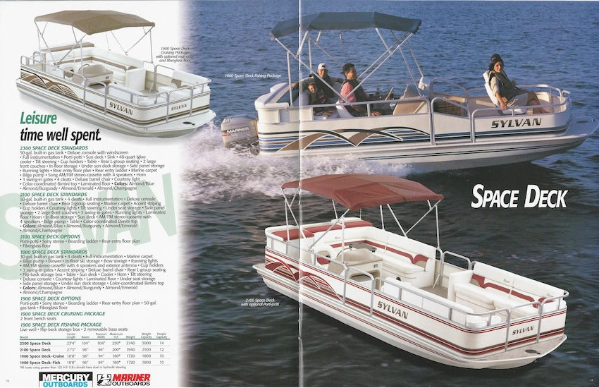 Sylvan 1996 Fiberglass & Pontoon Brochure