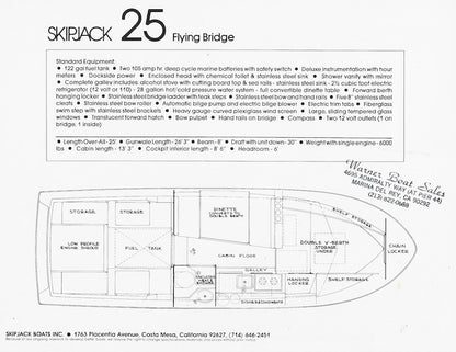 Skipjack 25 Flybridge Specification Brochure