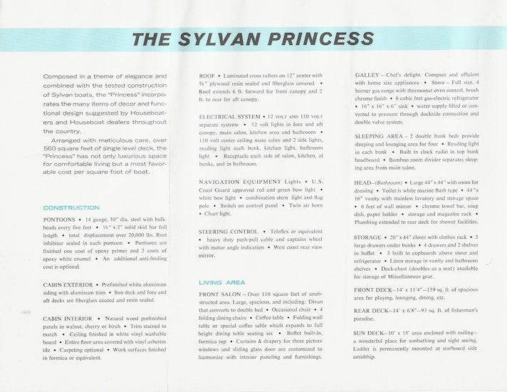 Sylvan Princess Brochure
