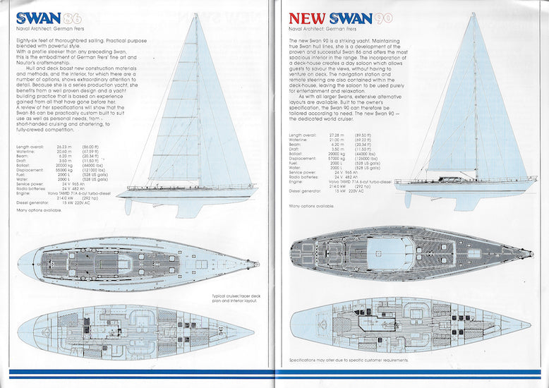 Nautor's Swan 1992 Brochure